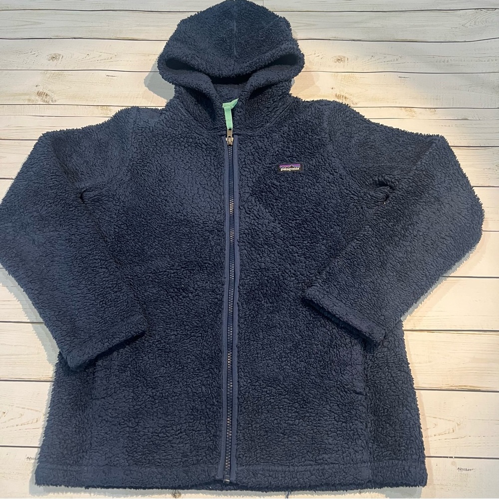 Patagonia Girls Los Gatos fleece jacket Sz XL 14 Blue